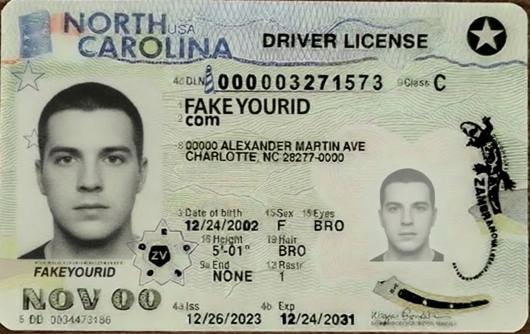 North Carolina Fake ID